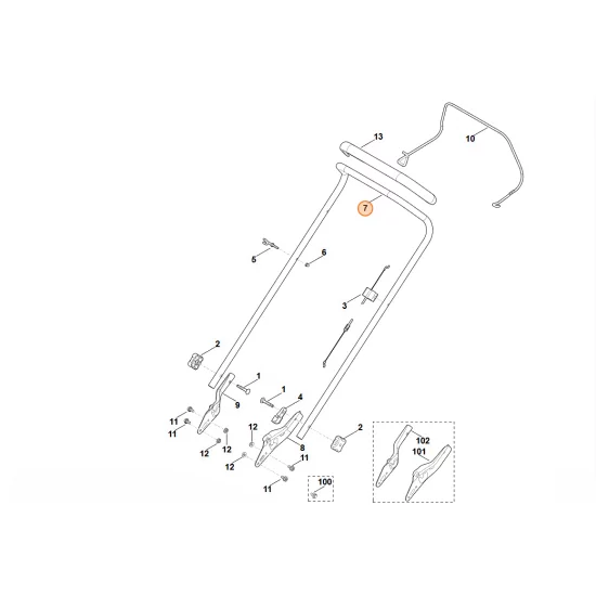STIHL  Górna część uchwytu kierującego 6371 763 5001